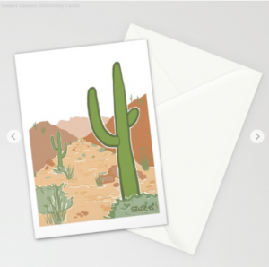 Desert Canyon greeting card Lisa Sinicki