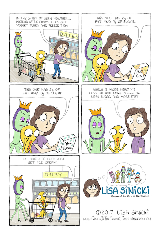 Lisa Goell Sinicki which is less unhealthy comic