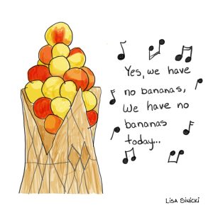 Drawing of spire La Sagrada Familia by Lisa Sinicki